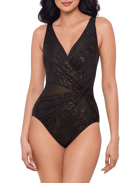 Miraclesuit Other - 🆕Miraclesuit Brillante Circe One-Piece Swimsuit Black/Gold Size 16